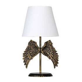 Qdec Modern Dizayn Gold-Beyaz Melek Abajur
