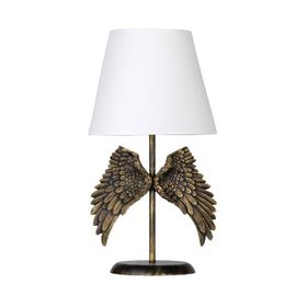Qdec Modern Dizayn Gold-Beyaz Melek Abajur