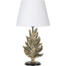 Qdec Modern Dizayn Gold Beyaz Yaprak Abajur