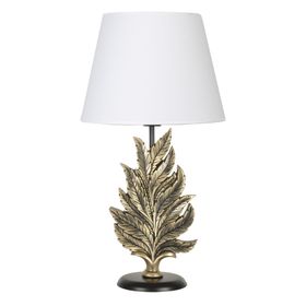 Qdec Modern Dizayn Gold Beyaz Yaprak Abajur