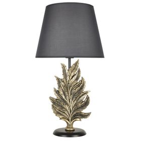 Qdec Modern Dizayn Gold Gri Yaprak Abajur