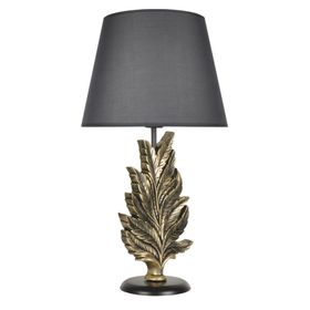 Qdec Modern Dizayn Gold Gri Yaprak Abajur