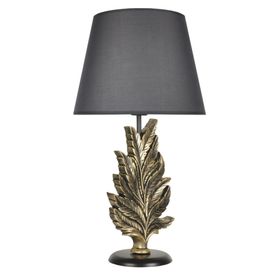 Qdec Modern Dizayn Gold Gri Yaprak Abajur