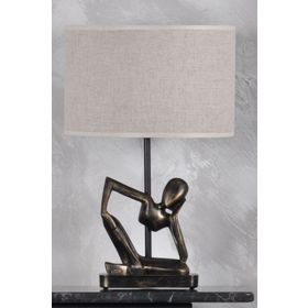 Qdec Modern Dizayn Gold Krem İnsan Abajur