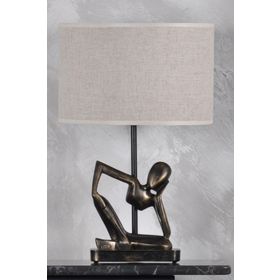 Qdec Modern Dizayn Gold Krem İnsan Abajur