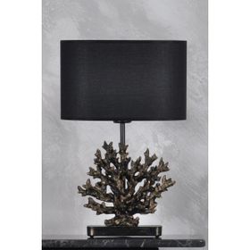 Qdec Modern Dizayn Gold Siyah Mercan Abajur
