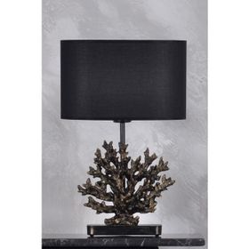 Qdec Modern Dizayn Gold Siyah Mercan Abajur