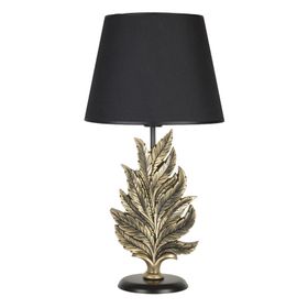 Qdec Modern Dizayn Gold Siyah Yaprak Abajur
