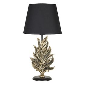 Qdec Modern Dizayn Gold Siyah Yaprak Abajur