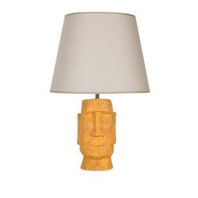 Qdec Modern Dizayn Sarı Bej Moai Abajur