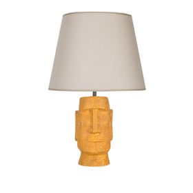 Qdec Modern Dizayn Sarı Bej Moai Abajur
