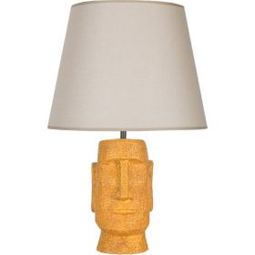 Qdec Modern Dizayn Sarı Bej Moai Abajur