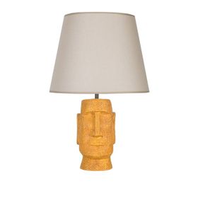 Qdec Modern Dizayn Sarı Bej Moai Abajur