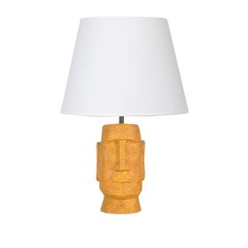 Qdec Modern Dizayn Sarı Beyaz Moai Abajur
