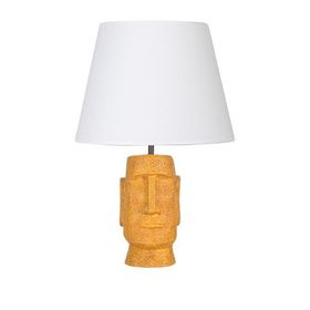 Qdec Modern Dizayn Sarı Beyaz Moai Abajur