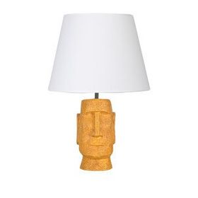 Qdec Modern Dizayn Sarı Beyaz Moai Abajur