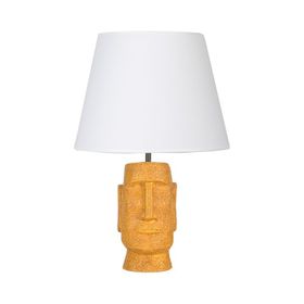 Qdec Modern Dizayn Sarı Beyaz Moai Abajur