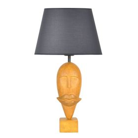 Qdec Modern Dizayn Sarı Gri Afrika Abajur
