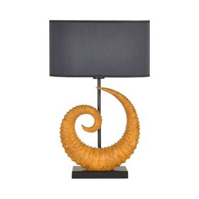 Qdec Modern Dizayn Sarı Gri Burgu Abajur