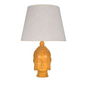 Qdec Modern Dizayn Sarı Krem Büyük Buda Abajur