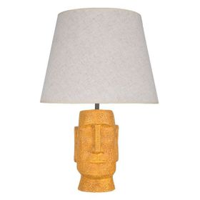Qdec Modern Dizayn Sarı Krem Moai Abajur