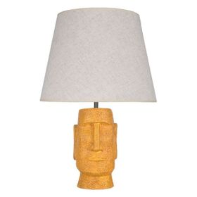 Qdec Modern Dizayn Sarı Krem Moai Abajur