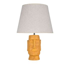 Qdec Modern Dizayn Sarı Krem Moai Abajur