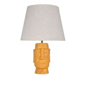 Qdec Modern Dizayn Sarı Krem Moai Abajur