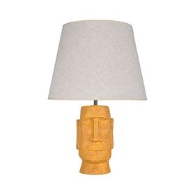 Qdec Modern Dizayn Sarı Krem Moai Abajur