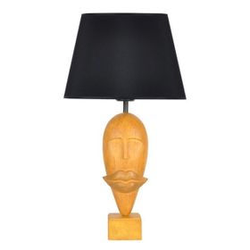 Qdec Modern Dizayn Sarı Siyah Afrika Abajur