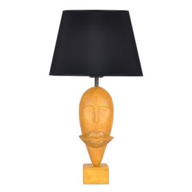 Qdec Modern Dizayn Sarı Siyah Afrika Abajur