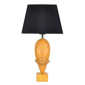 Qdec Modern Dizayn Sarı Siyah Afrika Abajur