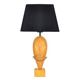 Qdec Modern Dizayn Sarı Siyah Afrika Abajur