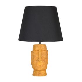 Qdec Modern Dizayn Sarı Siyah Moai Abajur