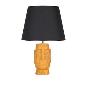 Qdec Modern Dizayn Sarı Siyah Moai Abajur