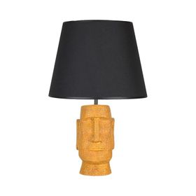 Qdec Modern Dizayn Sarı Siyah Moai Abajur