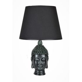 Qdec Modern Dizayn Yeşil-Siyah Buda Abajur