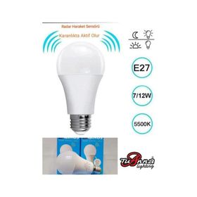 Qenos Beyaz Led 12 Watt Radar Sensörlü Ampul