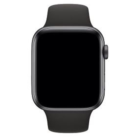 Qfit Apple Watch Uyumlu 42/44 mm Silikon Spor Siyah Kordon