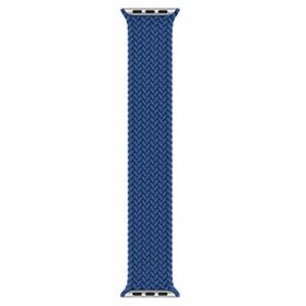 Qfit Apple Watch Uyumlu 42/44 mm Spor Örgü Loop Mavi L Kordon