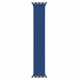 Qfit Apple Watch Uyumlu 42/44 mm Spor Örgü Loop Mavi L Kordon