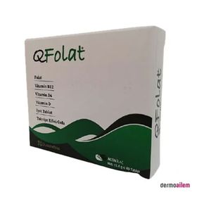 QFolat Vitamin B12 B6 D İyot 40 Tablet