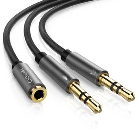 Qgeem QG-AU06 3.5 mm Siyah Çoğaltıcı Audio Kablo