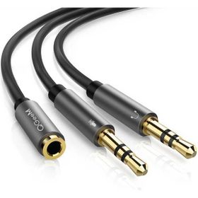 Qgeem QG-AU06 3.5 mm Siyah Çoğaltıcı Audio Kablo