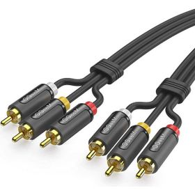 Qgeem QG-AU13 Siyah 3.05 mt RCA AUX Audio Kablo