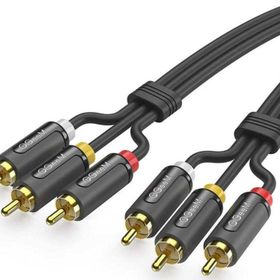 Qgeem QG-AU13 Siyah 3.05 mt RCA AUX Audio Kablo