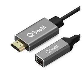 Qgeem QG-HD02 HDMI to Siyah Mini Display Port Dönüştürücü