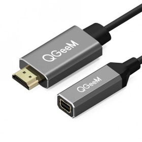 Qgeem QG-HD02 HDMI to Siyah Mini Display Port Dönüştürücü