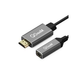 Qgeem QG-HD02 HDMI to Siyah Mini Display Port Dönüştürücü