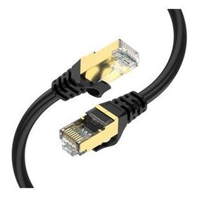 Qgeem QG-OT0610 10 mt Cat6 CU AWG24-7 UTP Siyah Network Kablosu